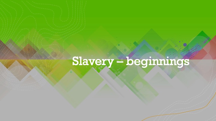 Beginning of slavery in the US